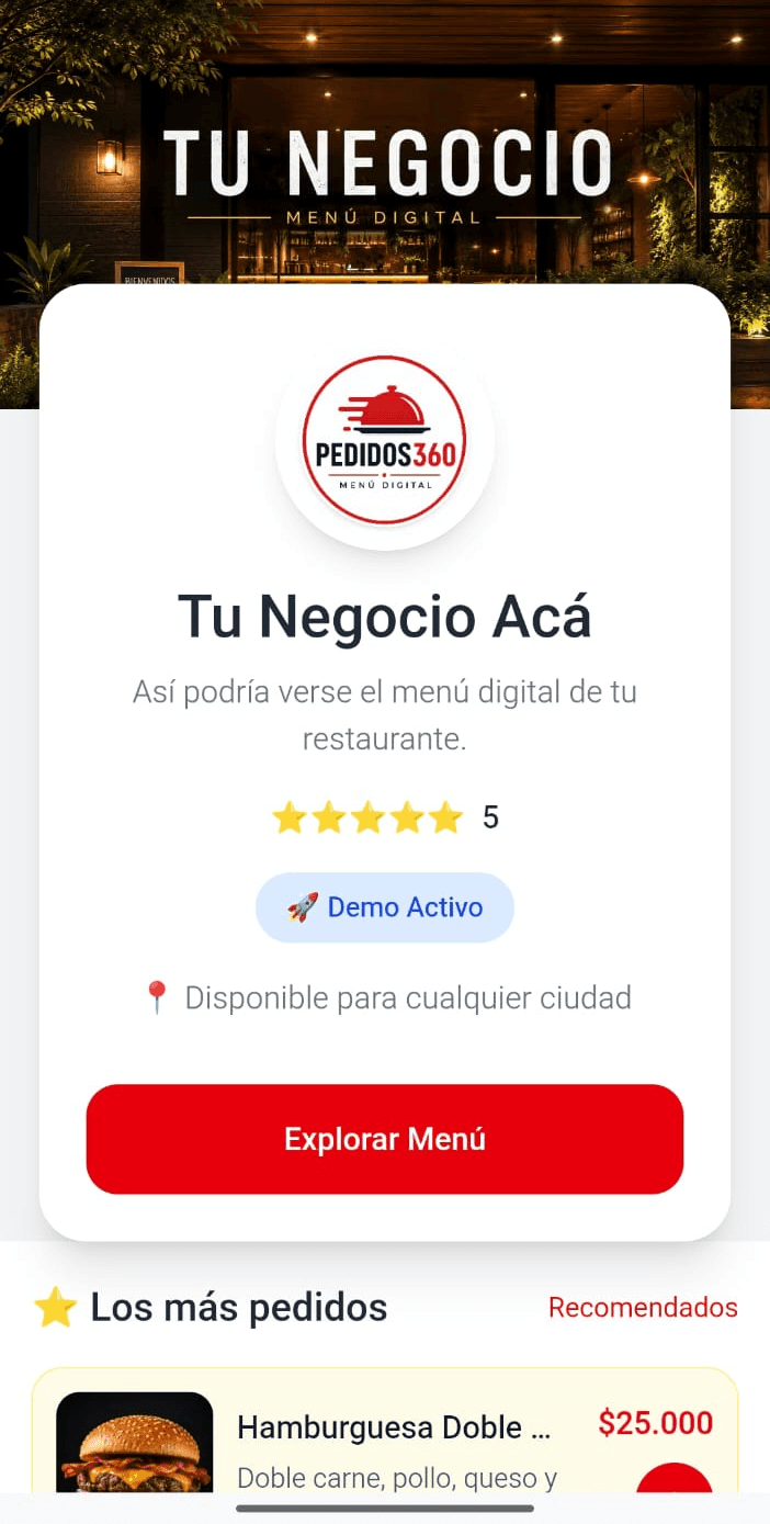 Demo interactivo de Pedidos360